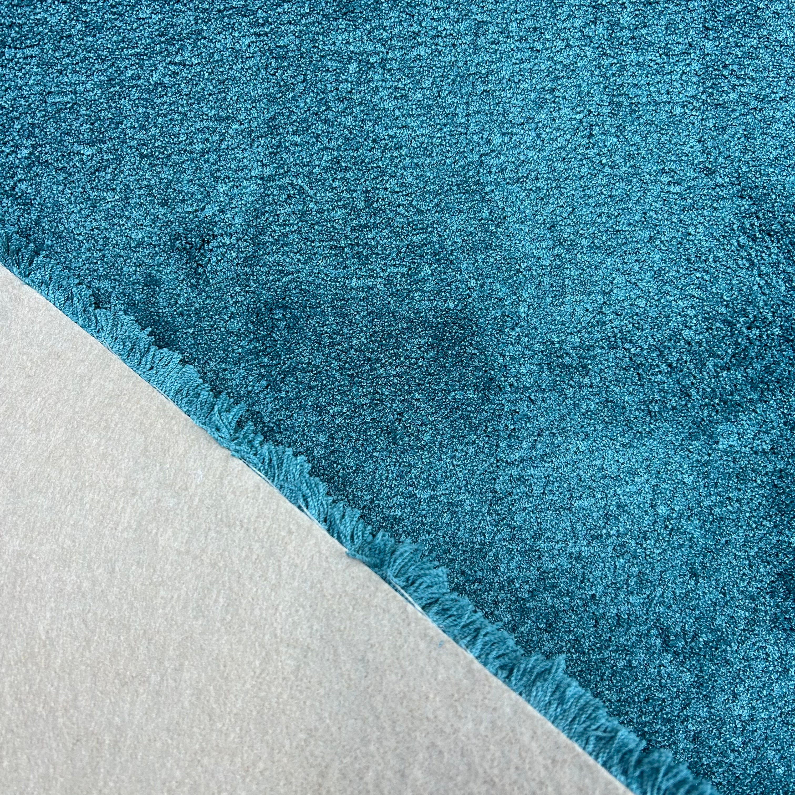 Velour Turquoise - Væg-Til-Væg Tæppe