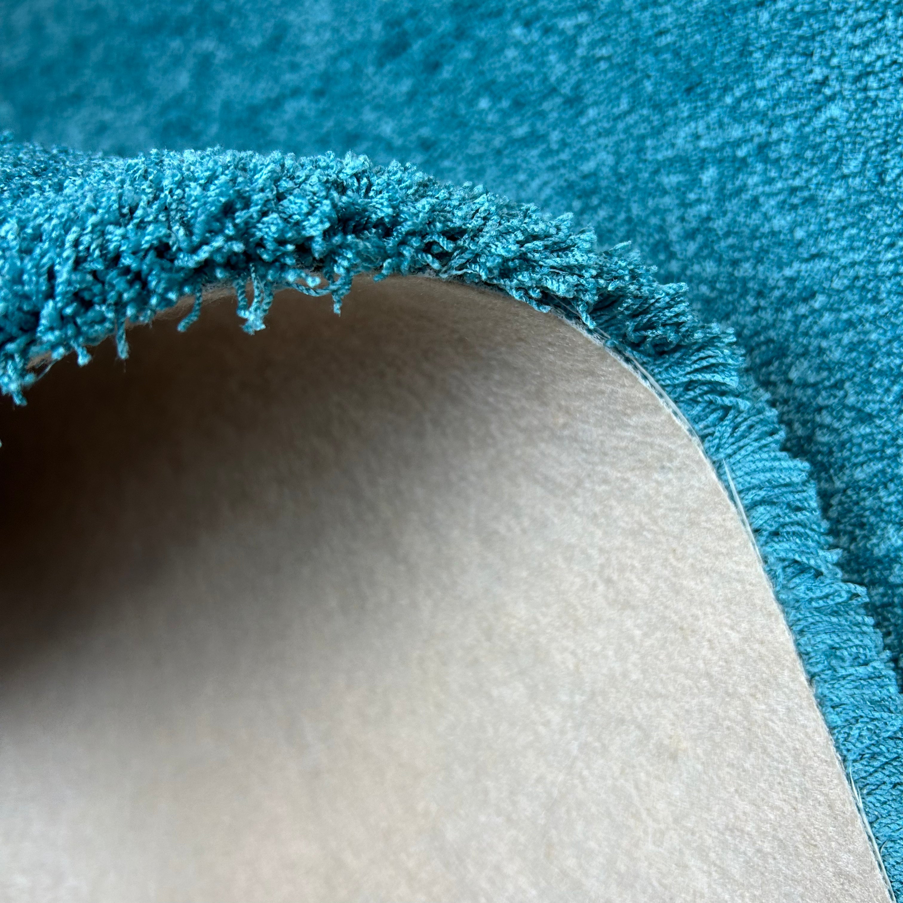 Velour Turquoise - Væg-Til-Væg Tæppe