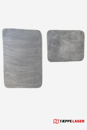 Raschel Grå - Skridsikker Bademåtte Sæt